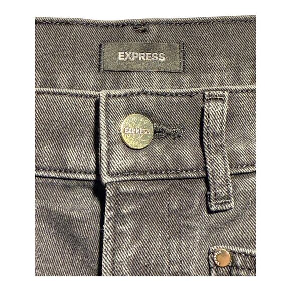 Express Women's Slim Super High Rise Jeans‎ Black Size 6 Dark Wash - Picture 3 of 7